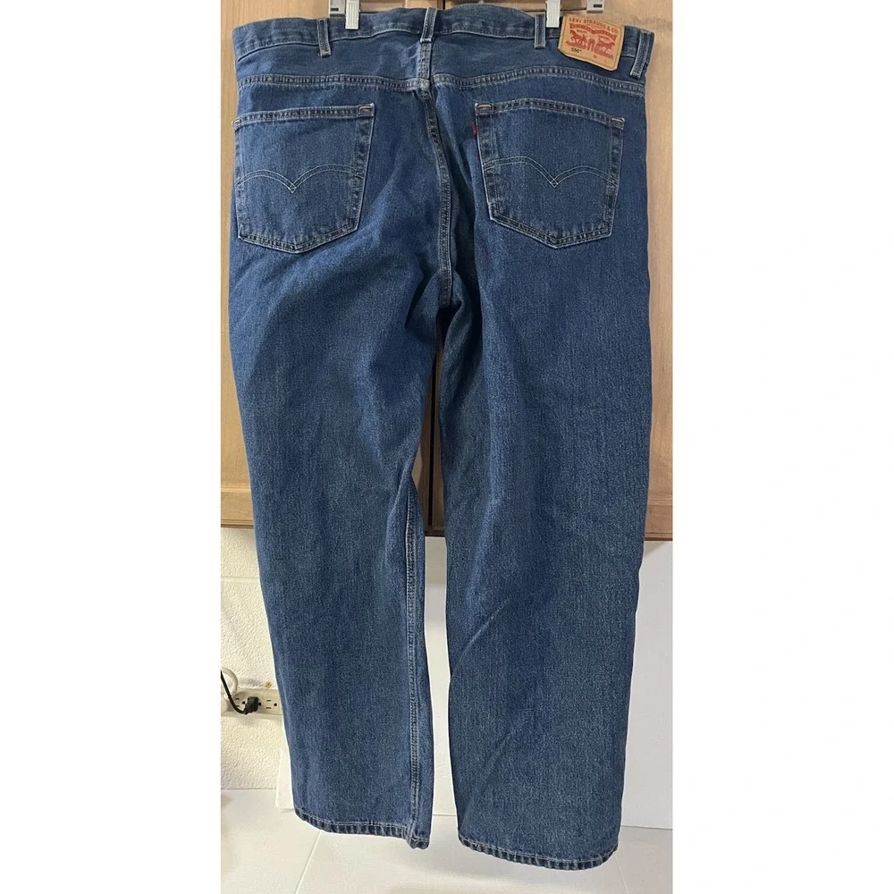 Levi's 550 Relaxed Fit Jeans Mens 44x30 Blue Denim Classic Tapered Leg
